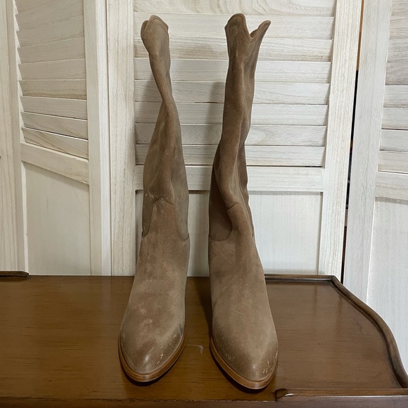 NWOT- Frye June Heeled Tall suede Boot - Picture 9 of 10